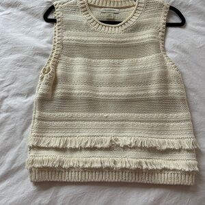 J. Crew Cream Knit Sleeveless Top